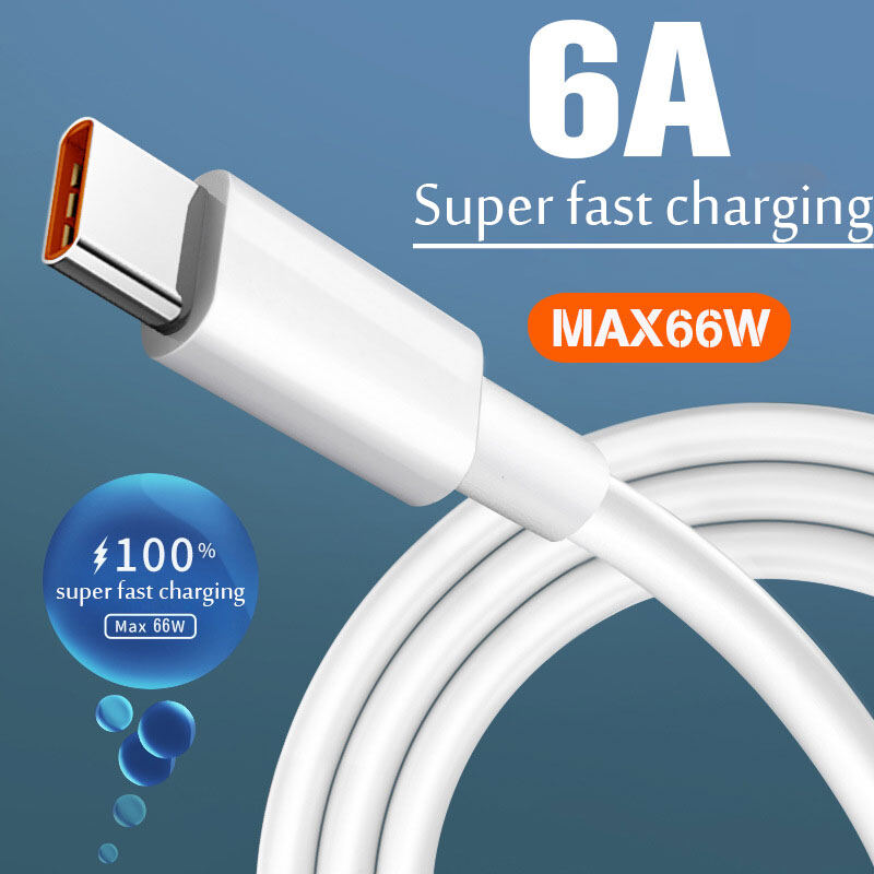 6a 66w usb loại c cáp siêu nhanh cho huawei mate 40 50 xiaomi 11 10 pro oppo r17 sạc nhanh usb c cáp dữ liệu cáp