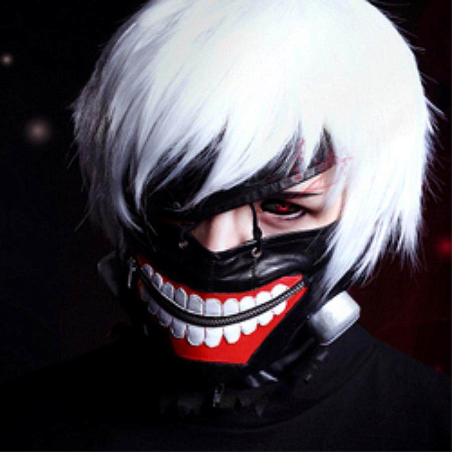 Anime Tokyo Ghoul Kaneki Ken Cosplay Halloween Party Zipper Mask And Eye Mask Lazada Ph