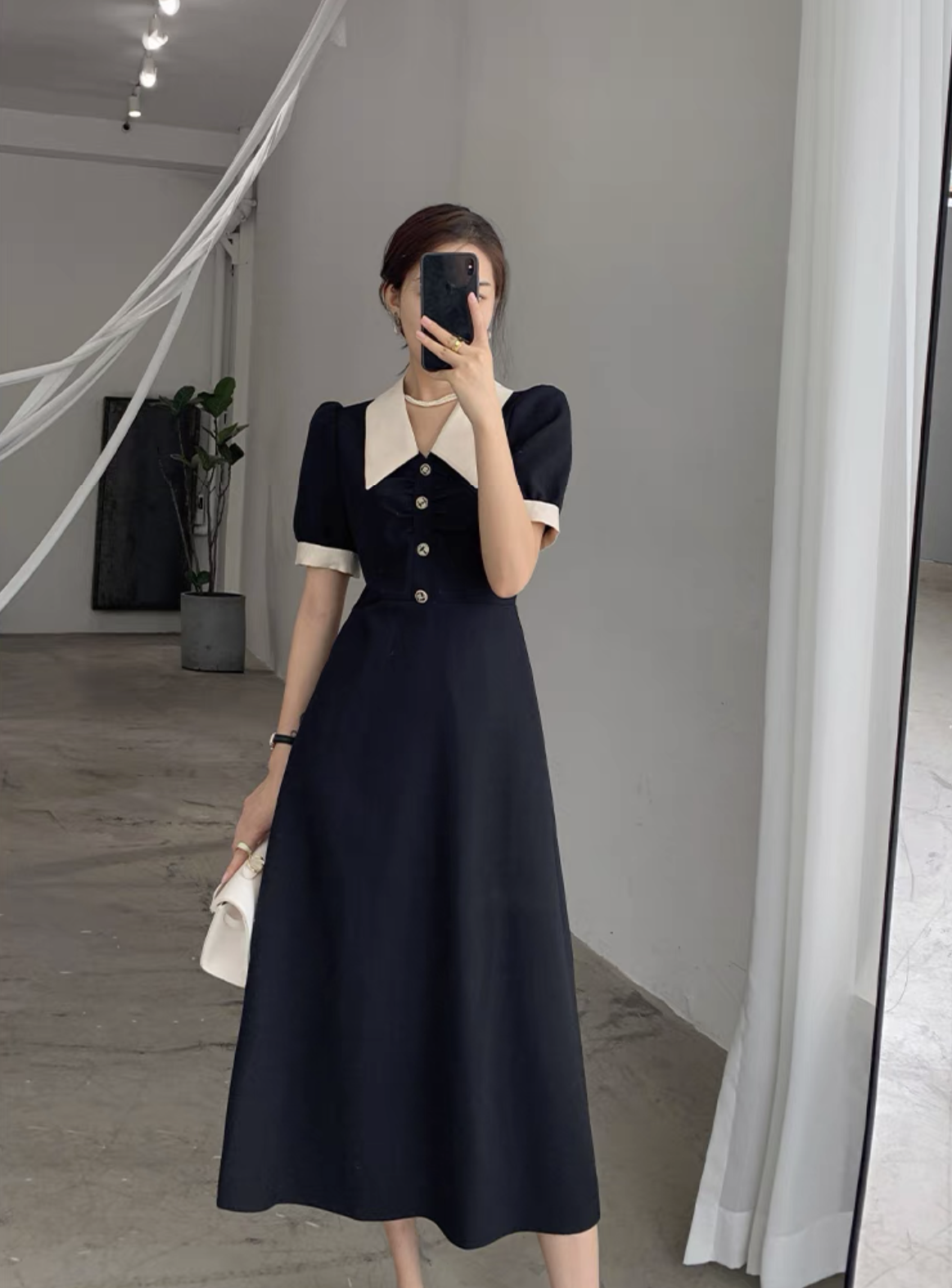 Simple Long Korean Dress New Arrival Cosy Linen Summer Dress Soft Cotton  Linen Maxi Dress Plus