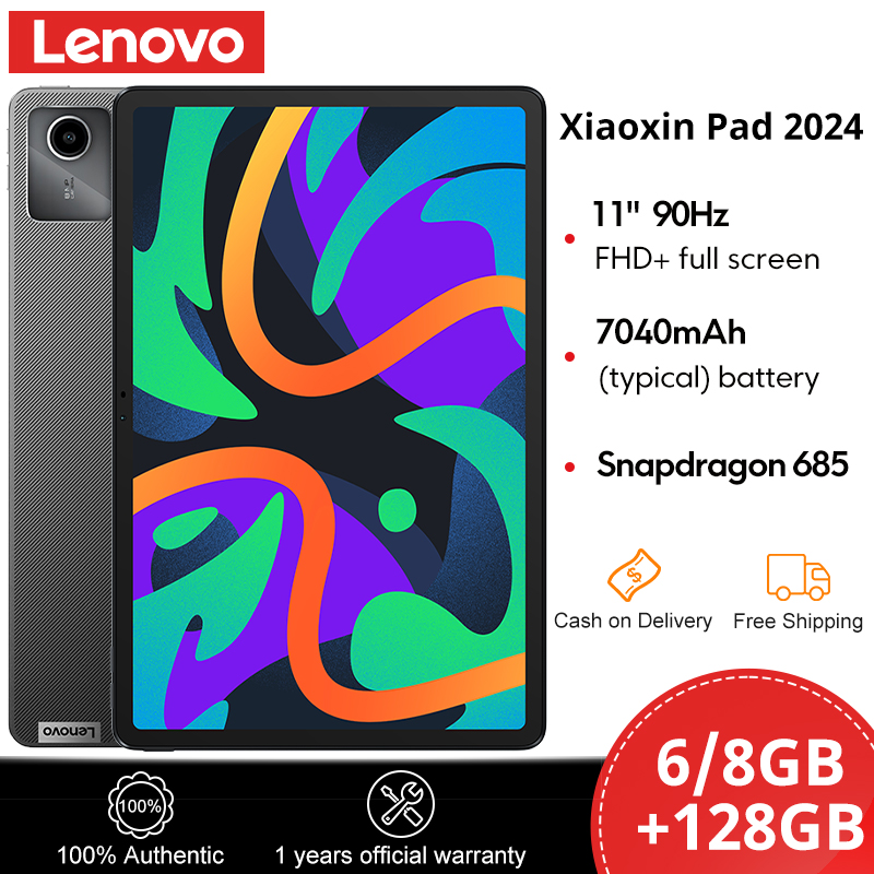 Lenovo Xiaoxin Pad 2024 Tablet Snapdragon 685 7040mAh Battery 11" FHD+ 90Hz 6GB/8GB+128GB 8MP Camera Android Pad Global ROM