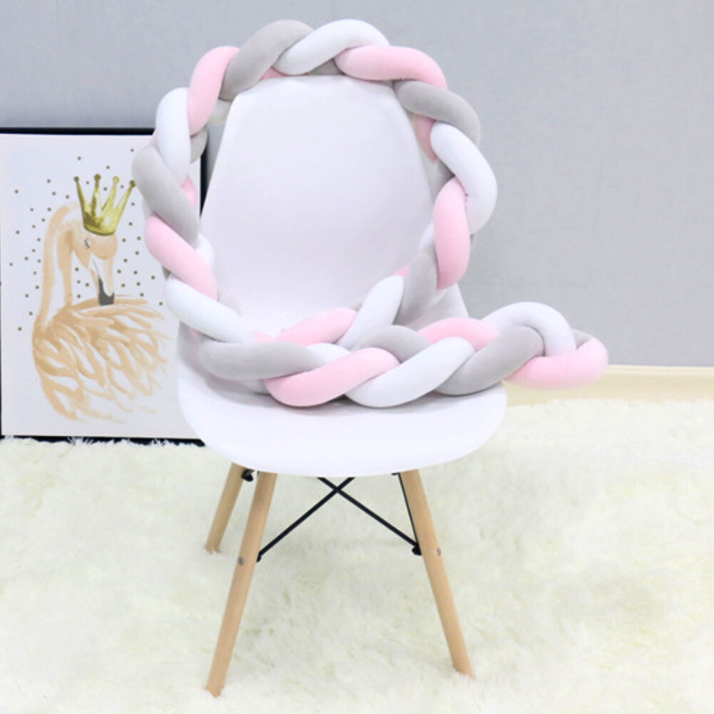 1M Cũi Trẻ Sơ Sinh Miếng Đệm Chắn Thắt Nút Bện Sang Trọng Cái Nôi Trang Trí Nội Thất Giường Gấp Cho Bé Sơ Sinh Sang Trọng Một Cách An Toàn Phụ Kiện Bảo Vệ 1 1 1