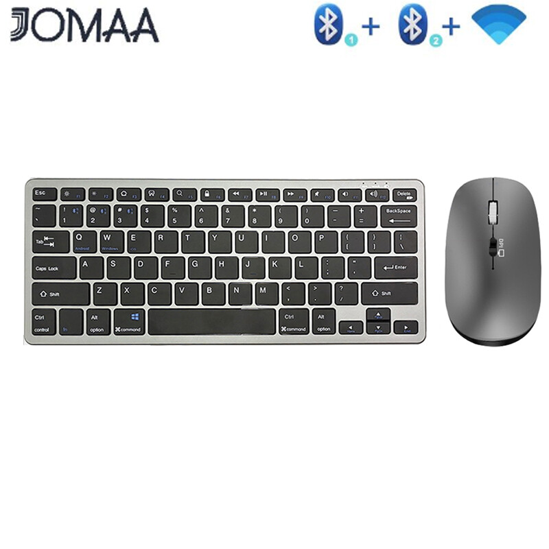 Bộ chuột và bàn phím Bàn phím jomaa 2.4G Bàn phím bluetooth mini không dây đa phương tiện Bộ bàn phím và chuột với nhiều thiết bị chơi game Bàn phím Bluetooth Chuột cho máy tính xách tay/PC/MAC