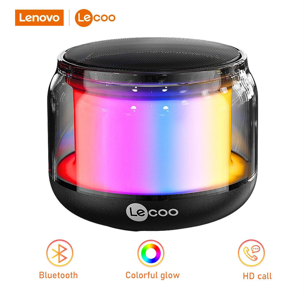 Lecoo loa di động mini ds106pro loa bluetooth đa năng nhỏ gọn nhẹ hiệu ứng ánh sáng mát mẻ âm thanh vòm âm thanh nổi 360 độ bass nặng cho máy tính xách tay máy tính bảng máy tính để bàn tv điện thoại di động