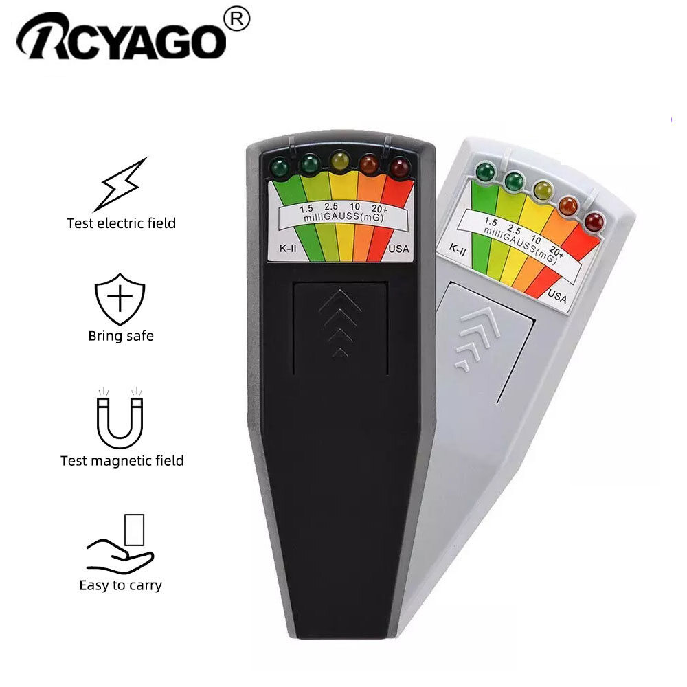Rcyago máy dò từ trường emf cầm tay máy đo từ trường emf gauss từ trường điện từ máy dò ma cầm tay