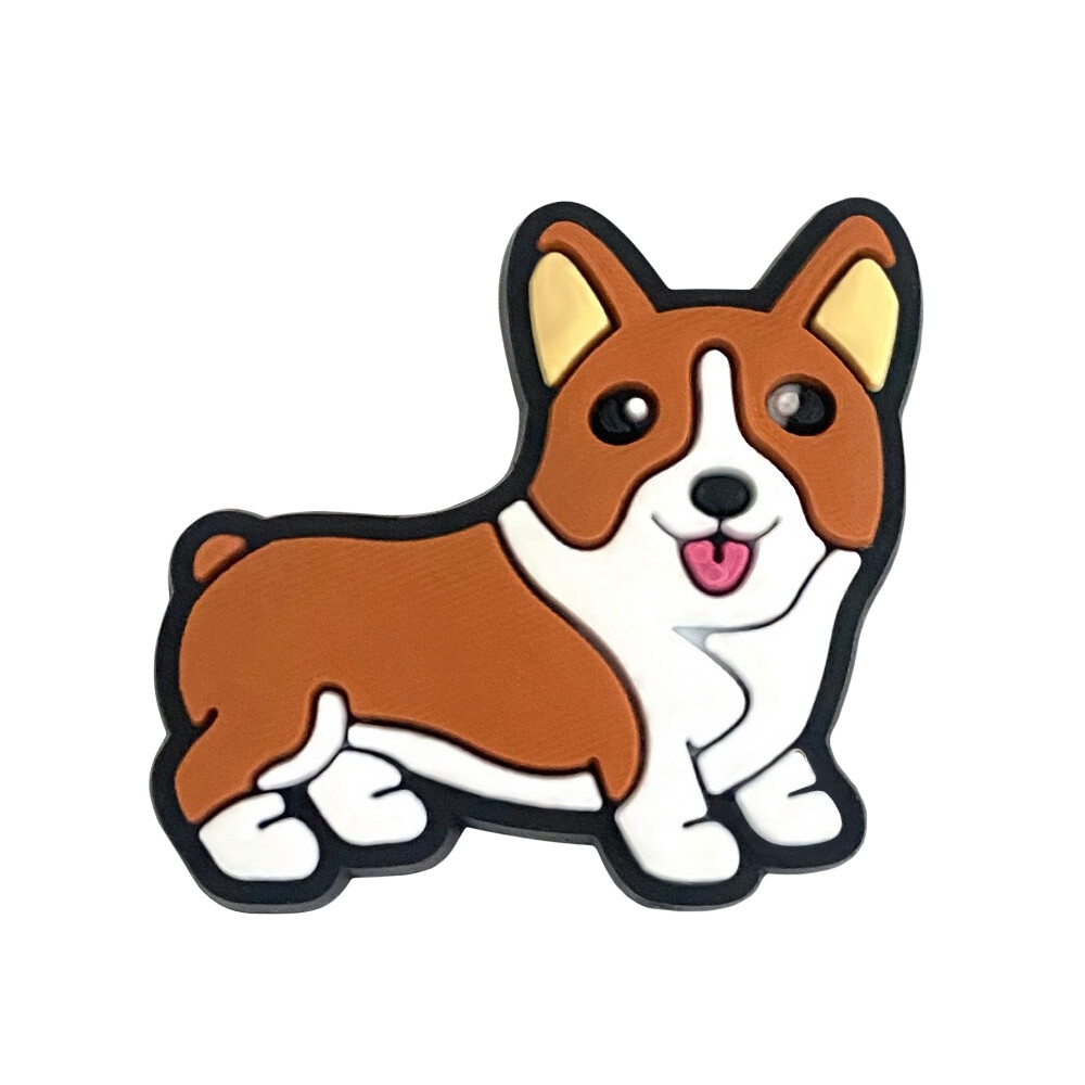 Cute Cartoon Puppy Shoe Charms 1PCS Decorate Dog Accessories DIY Corgi Shiba inu PVC Garden Shoe Buckle For Kids Girl Unisex Party Gifts - 2
