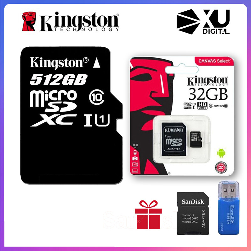 Thẻ nhớ kingston thẻ nhớ flash thẻ nhớ sd thẻ micro sd tf class10 80 mb/giây 16gb/32gb/64gb/128gb/256gb