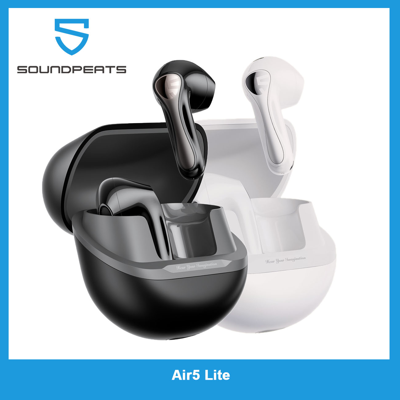 SoundPEATS Air5 Lite Bluetooth 5.4 Hi-Res LDAC AI Call Noise Reduction Wireless Earphones Bluetooth Earphones Wireless Earbuds Earphones 30H Playtime ราคา 1,899 บาท*ส่งฟรี