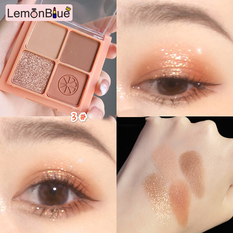 Gambar Waterproof Eye Shadow Palette Bright Makeup 4 Colors Shiny Cosmetics For Girls For Girls And Women Bright Makeup 4 Colors Shiny Cosmetics Waterproof Eye Shadow Palette