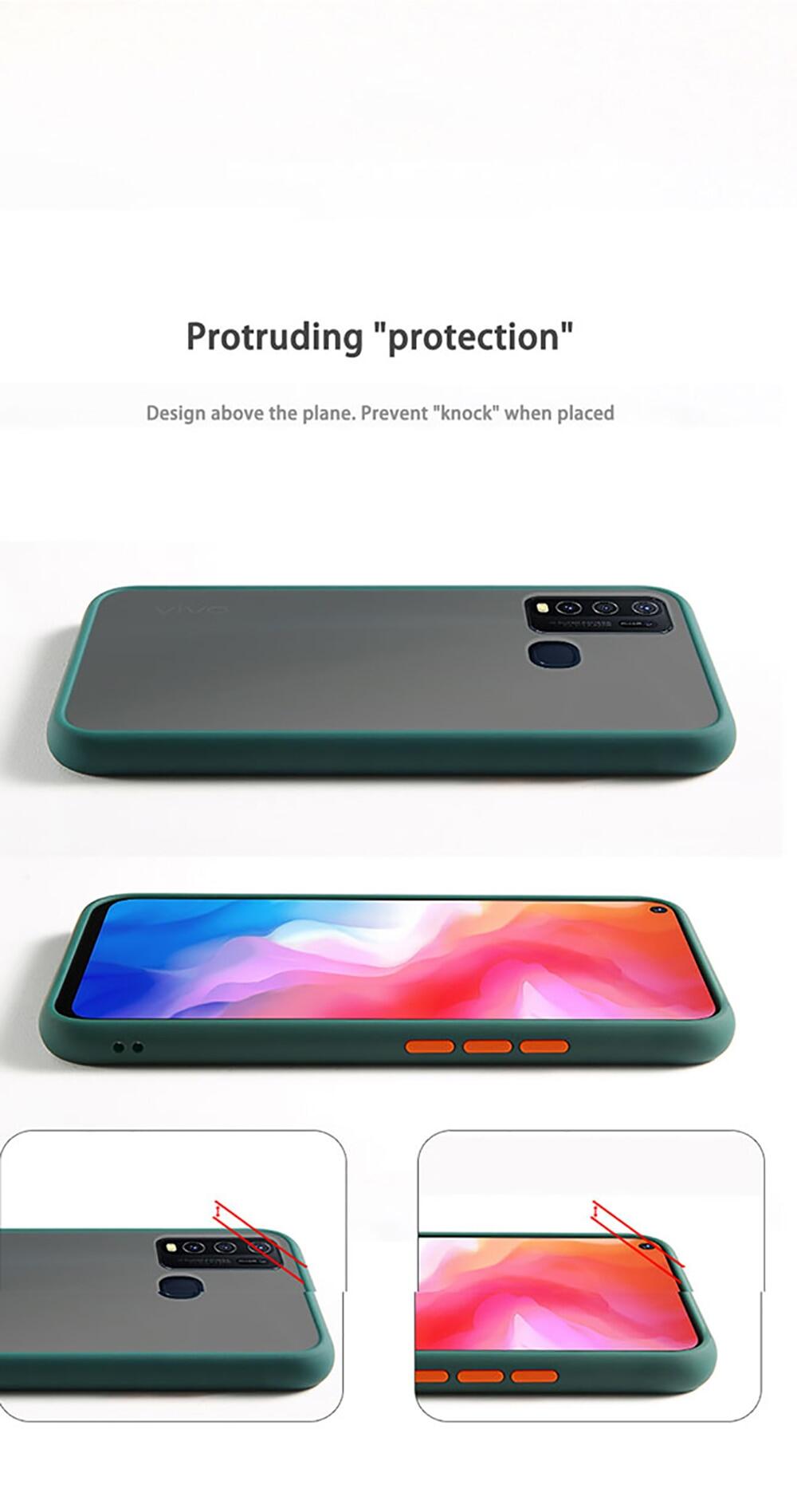 Thick Matte Silicone Phone Case for VIVO Y50 Transparent Anti Knock Case For VIVO Y30 Y70s Y19 V15 Pro V17 V19 Back Cover (15)