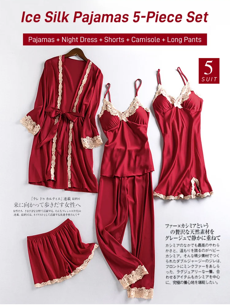 Women's Pajamas Mid-sleeve Dressing Gown Large Size Home Wear Nightgown Bathrobe