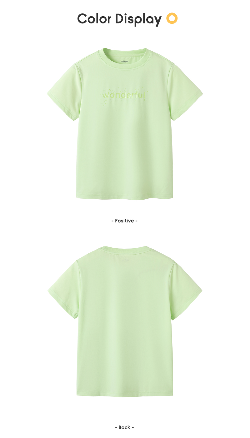 balabala Children Short Sleeve T-Shirt Boy Inner Wear Summer Girl Printed Fashion Comfortable Versatile Trendy · v5