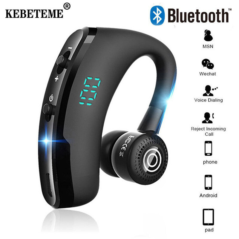 KEBETEME V9 Wireless Bluetooth Earphone Car Bluetooth Earpiece Business Single Earbud With Mic Handsfree For Android