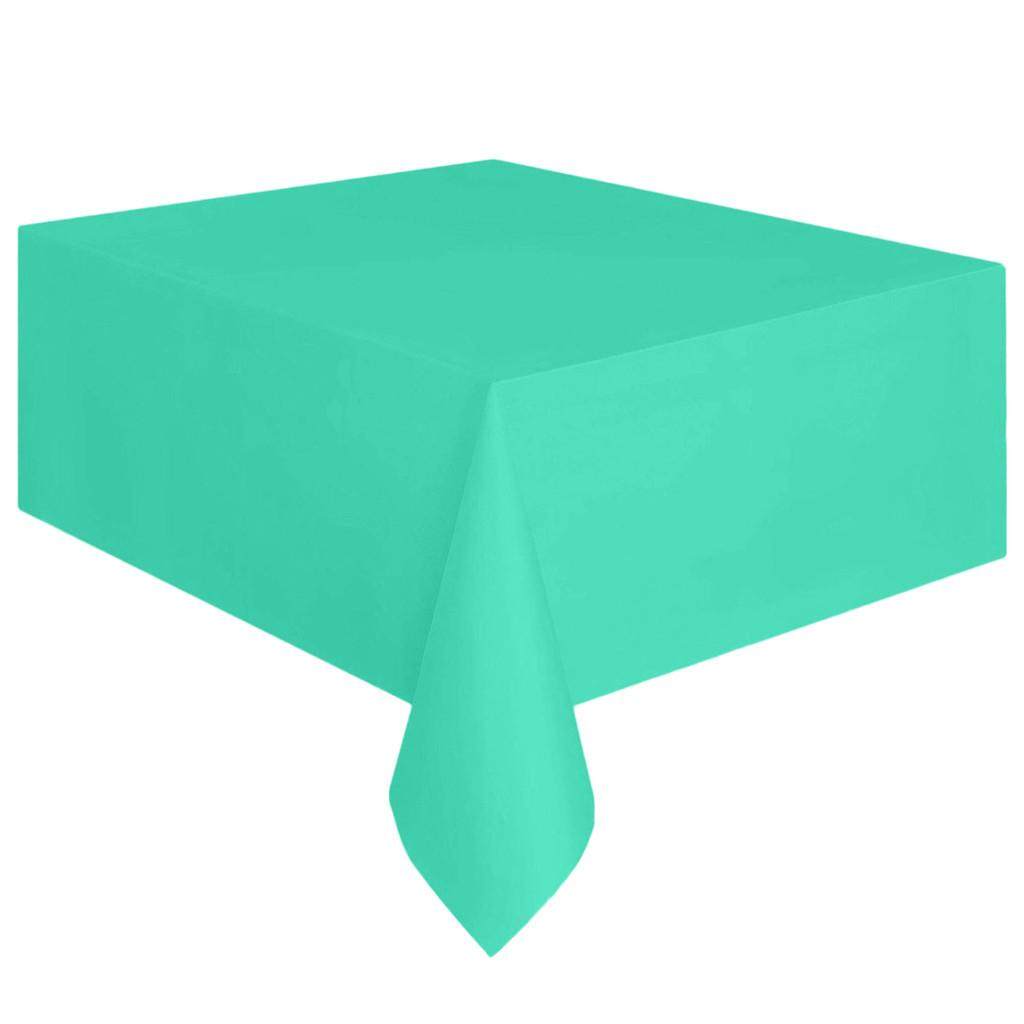 teal table cover