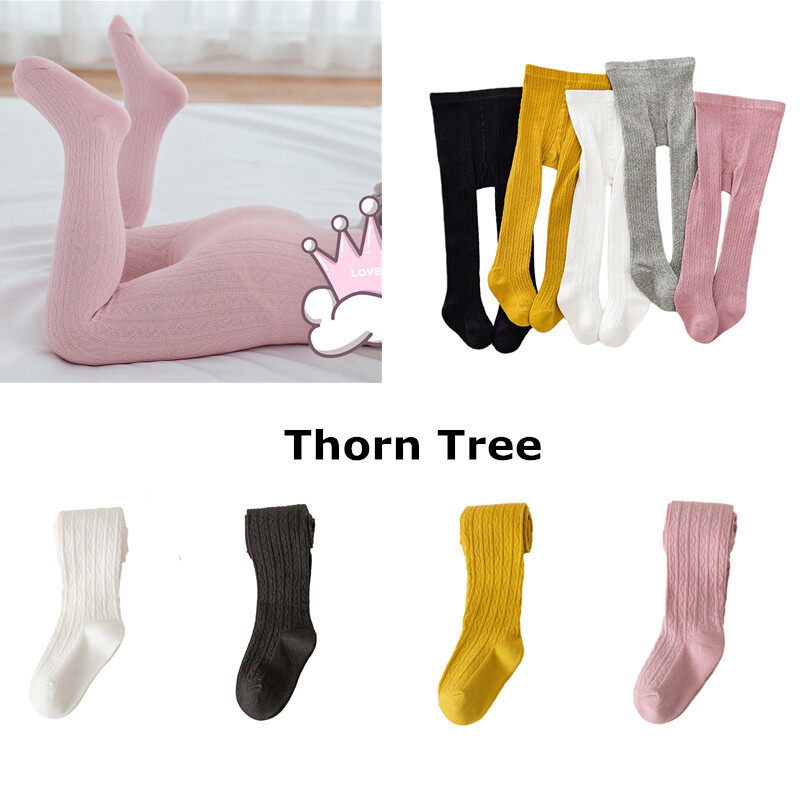 Toddler Baby Girls Tights Soft Ribbed Knit Leggings Winter Warm Stockings