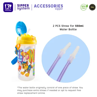 Kidztime Water Bottle Accessories Classic Sipper 550ml Replacement Straw 2 PCS Set (2)