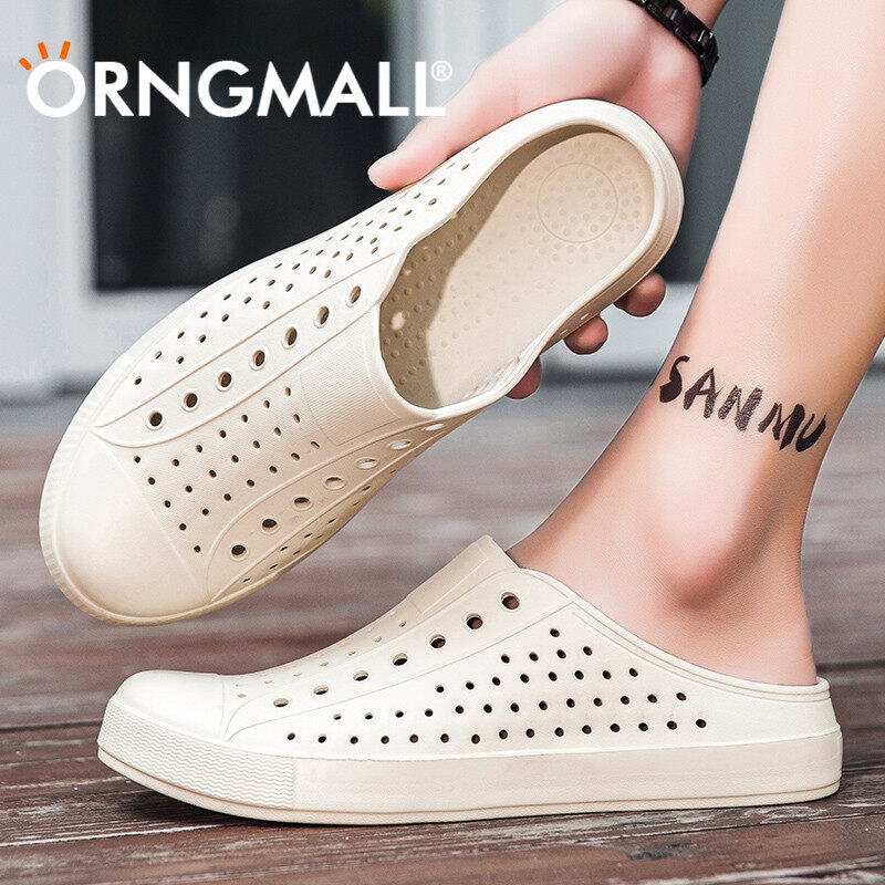 ORNGMALL Summer Men and Women Shoes Unisex Fashion Sandals Beach Shoes House Slippers Cool Non-slip Flip Flops Slip-On Lazy Shoes 36-45 ราคา 259 บาท*ส่งฟรี