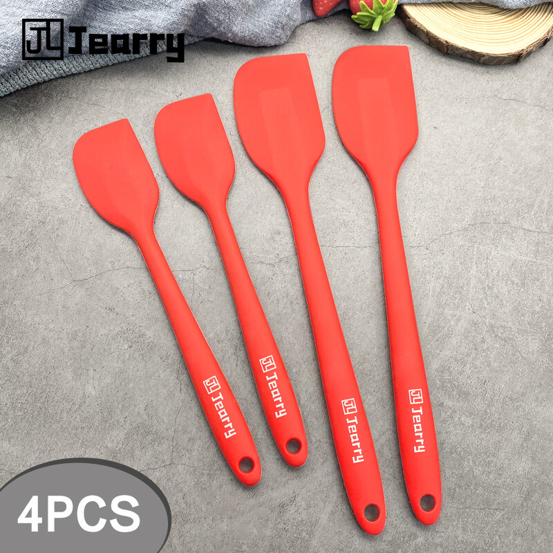 Jearry Silicone Handle Cream Spatula 4Pcs Set Heat Resistant Food Grade Silicone Cooking Utensils ราคา 105 บาท*ส่งฟรี