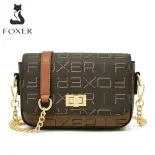 FOXER Women PVC Leather Crossbody Bag for Women Chain Signature Women’s Shoulder Bag