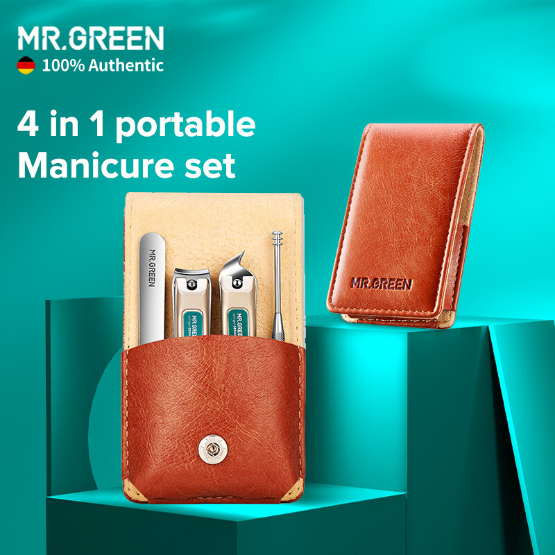 Gambar Germany MR.GREEN Nail cutter ?set Stainless Steel Manicure and pedicure set with Gift Box