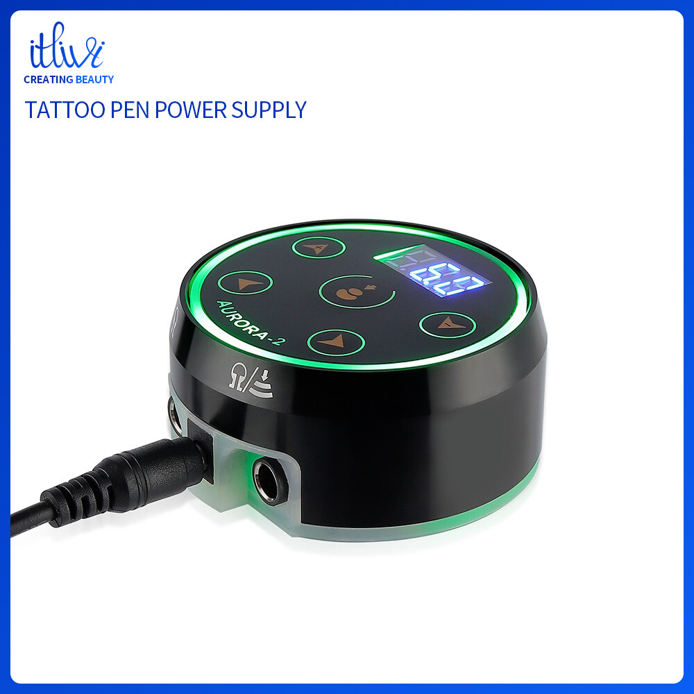 Gambar itlivi T attoo Pen Power Supply With LCD Screen Dual Mode Switching T attoo Pen Power Supply