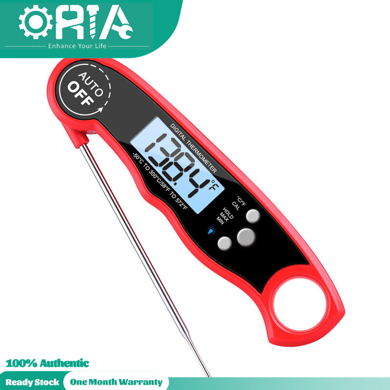 ORIA Digital Meat Thermometer, Instant Read Cooking Thermometer, UPGRADED WITH BACK LIGHT CALIBRATION, Fast Probe, for Kitchen, BBQ, Grill Food, Auto On/Off ราคา 240 บาท*ส่งฟรี