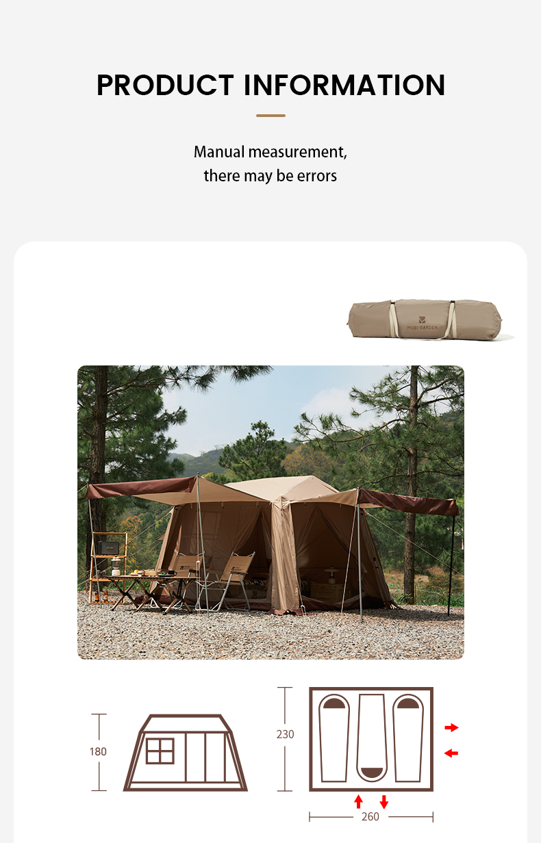 MOBI GARDEN Camping Instant Tent Automatic Tent Large Space Waterproof Picnic Outdoor · v49