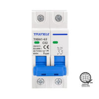 2P AC MCB DC MCB Solar Mini Circuit Breaker Battery Switch 6A 10A 16A 20A 25A 32A 40A 50A 63A DC MCB 1000V for Photovoltaic PV System