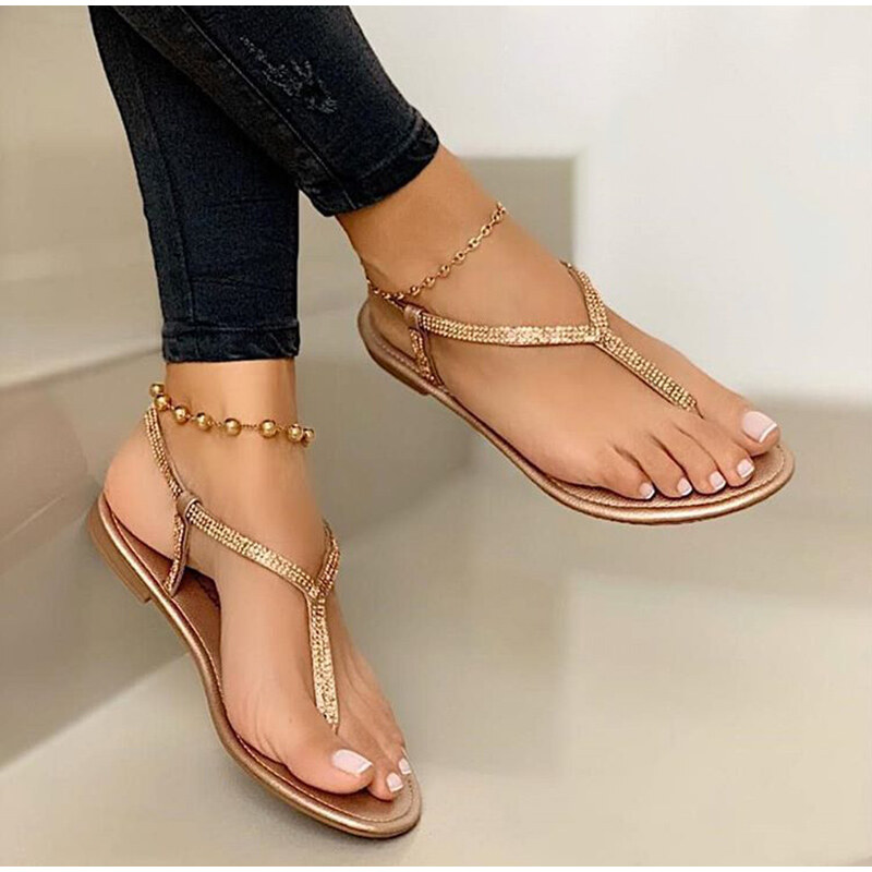 Summer Women's Sandals 2020 Fashion Rhinestone Fat Bottom Female Clip Toe  Shoes Outdoor Beach Ladies Sandal Woman New | Lazada Singapore