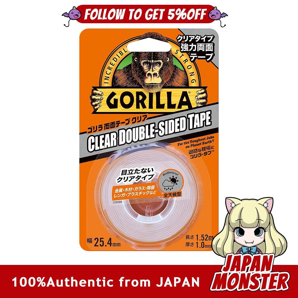 Kure Gorilla Clear Double-Sided Tape 25.4mm 1.52m Strong Double-Sided Tape 1780 Japan