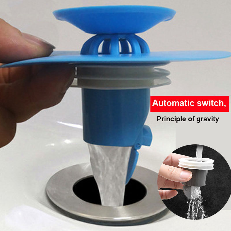 1 cái bồn rửa nhà bếp tự động chuyển đổi sàn cống một chiều Van vòi hoa sen drainer cống Lọc seal Cover hệ thống thoát nước chống mùi Stopper nhà bếp phòng tắm phụ kiện công cụ