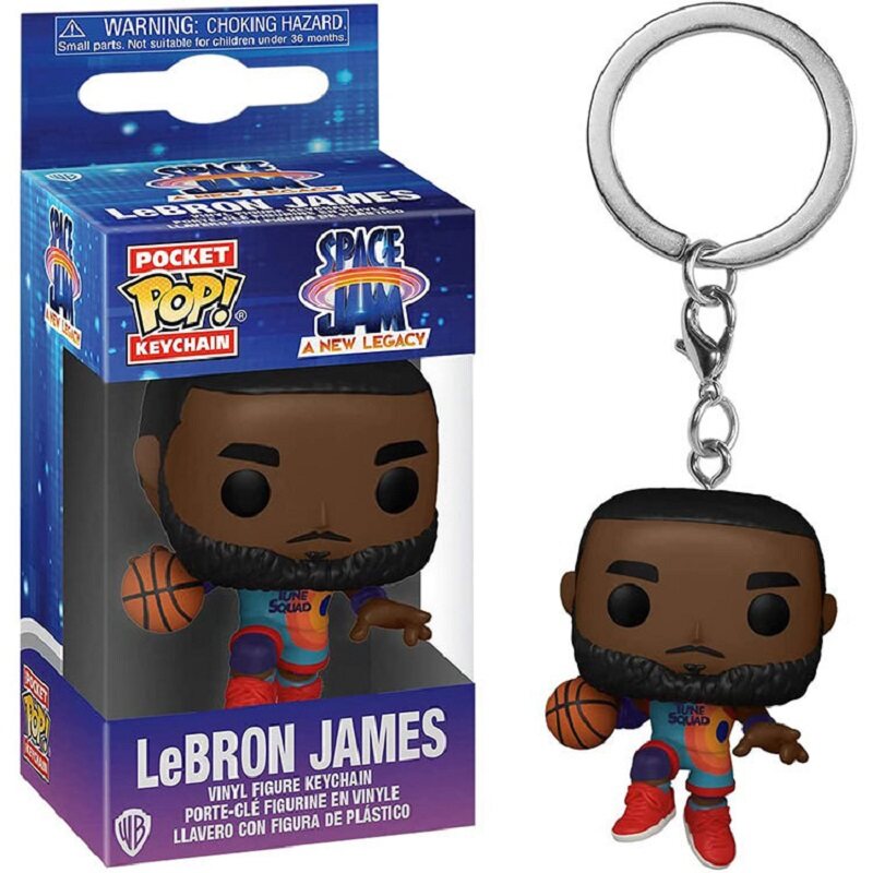 1pcs Funko POP LeBron James Keychain PVC Sao NBA một trong những tất cả các arounders James Mô hình búp bê mặt dây chuyền Quà Tặng