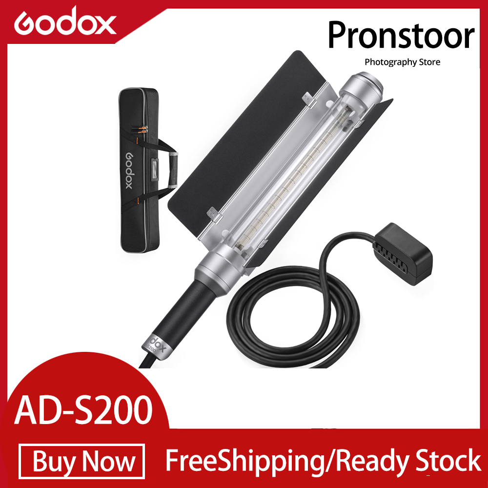 Godox AD-S200 Stick Flash Head 200Ws 5800K+200K for AD200/AD200Pro Speedlite Flash 360° Spread of light ราคา 11,730 บาท*ส่งฟรี