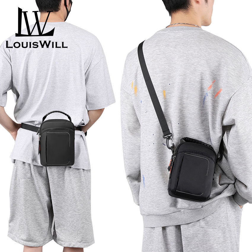LouisWill bag for men 2 IN 1 Men s Shoulder Bag Waist Bag Cross Body Bag
