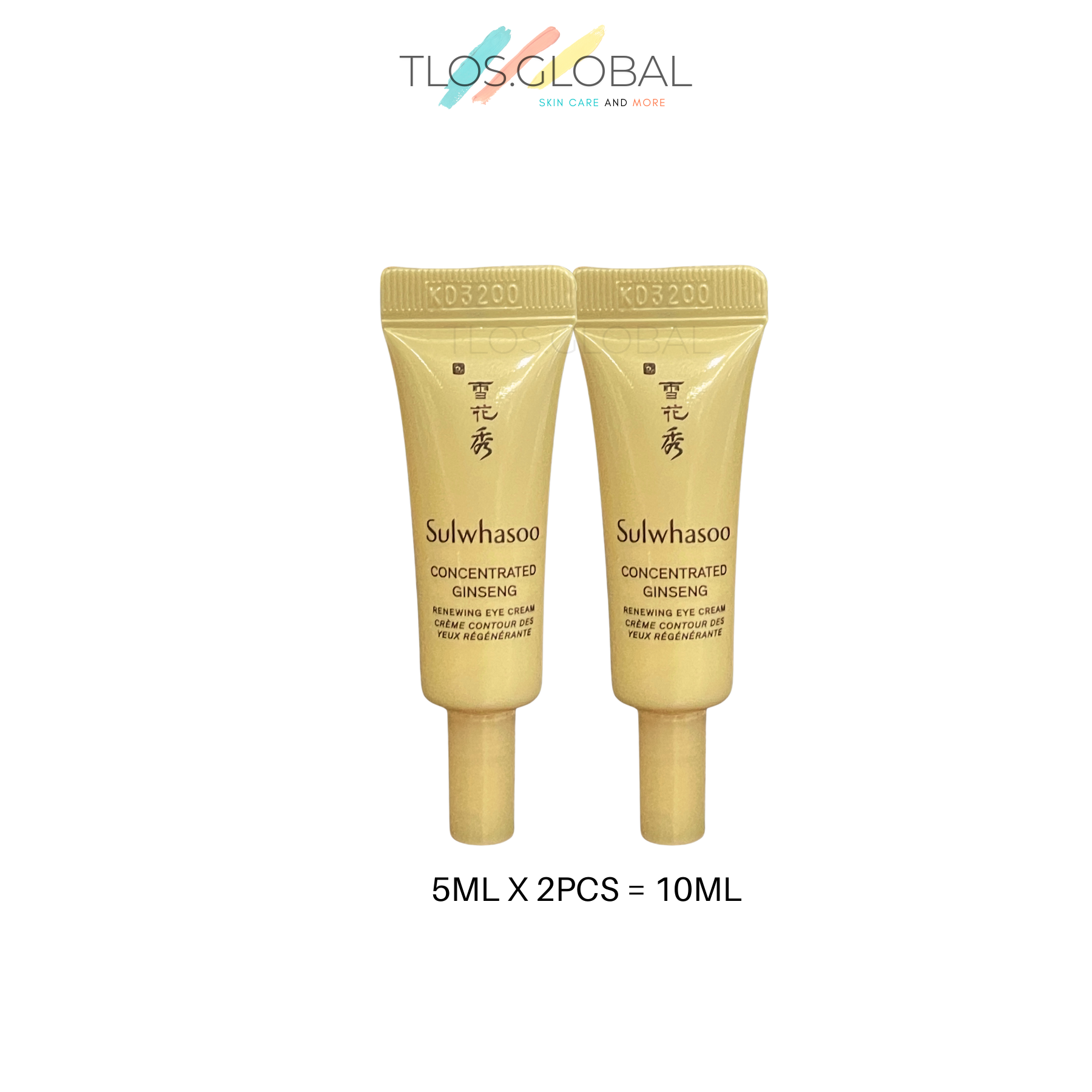 02 tuýp Sulwhasoo kem dưỡng mắt nhân sâm Sulwhasoo Concentrated Ginseng Renewing Eye Cream 3ml