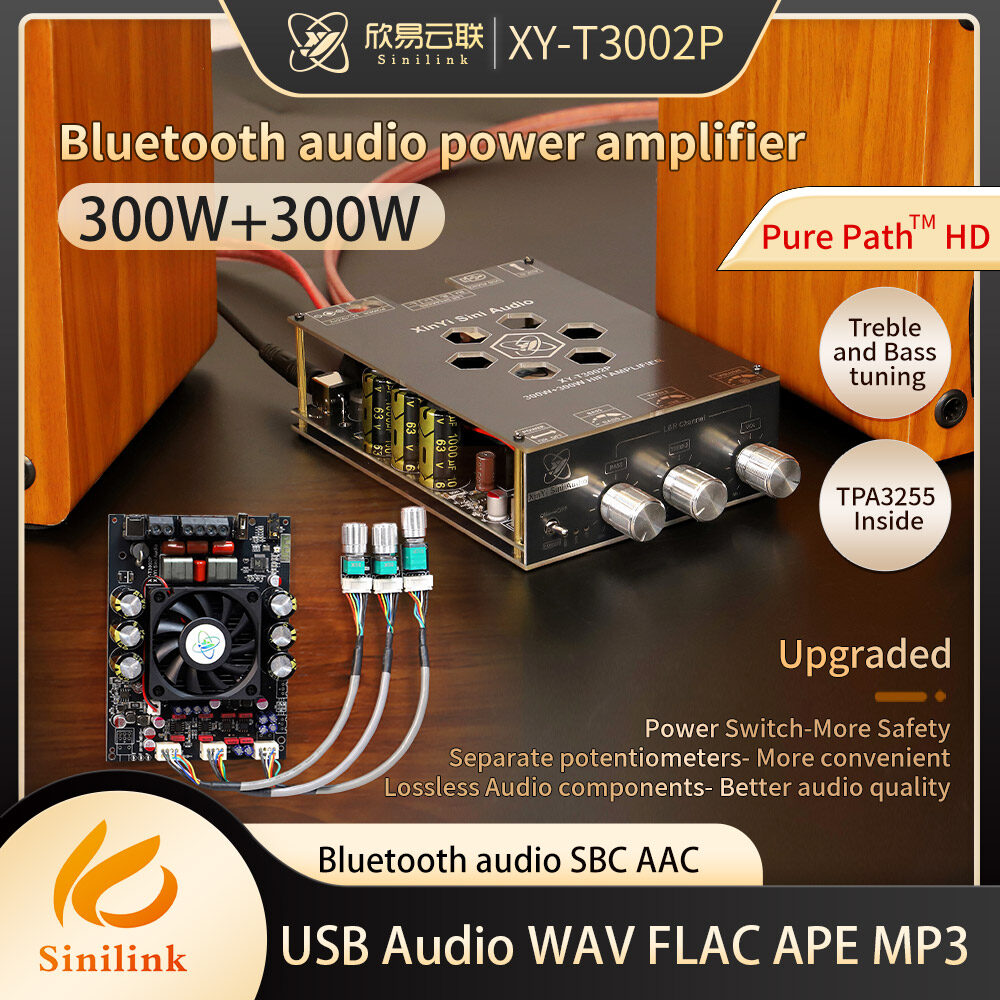 VOKTA XY-T3002P Bluetooth Amplifier Board with TPA3255 Chip, Dual 300W Bass Treble Control & APP Support ราคา 1,285 บาท*ส่งฟรี