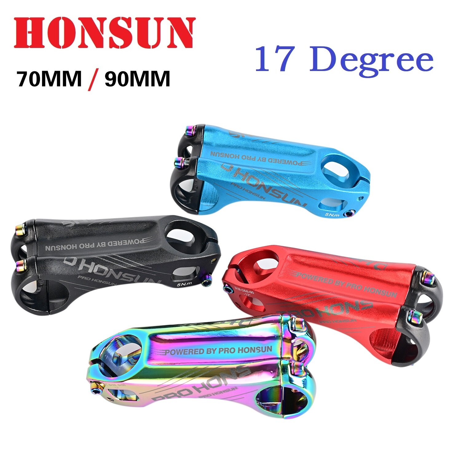Honsun pô tăng xe đạp leo núi đường trường xe đạp leo núi-pô tăng tay lái xuyên quốc gia 17 độ 70/90mm