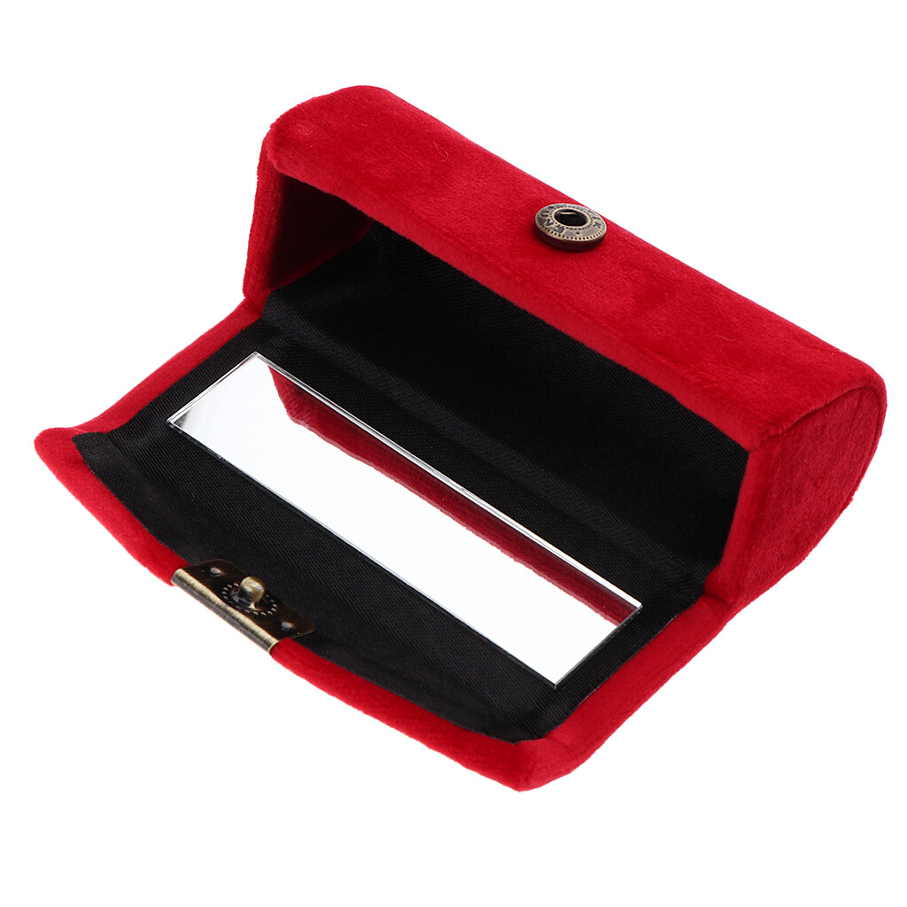 Hộp Đựng Son Môi CUTICATE Velveteen-Túi Tổ Chức Cho Ví-Khay Đựng Son-Bộ Lưu Trữ Mỹ Phẩm Mềm Bền Với Gương