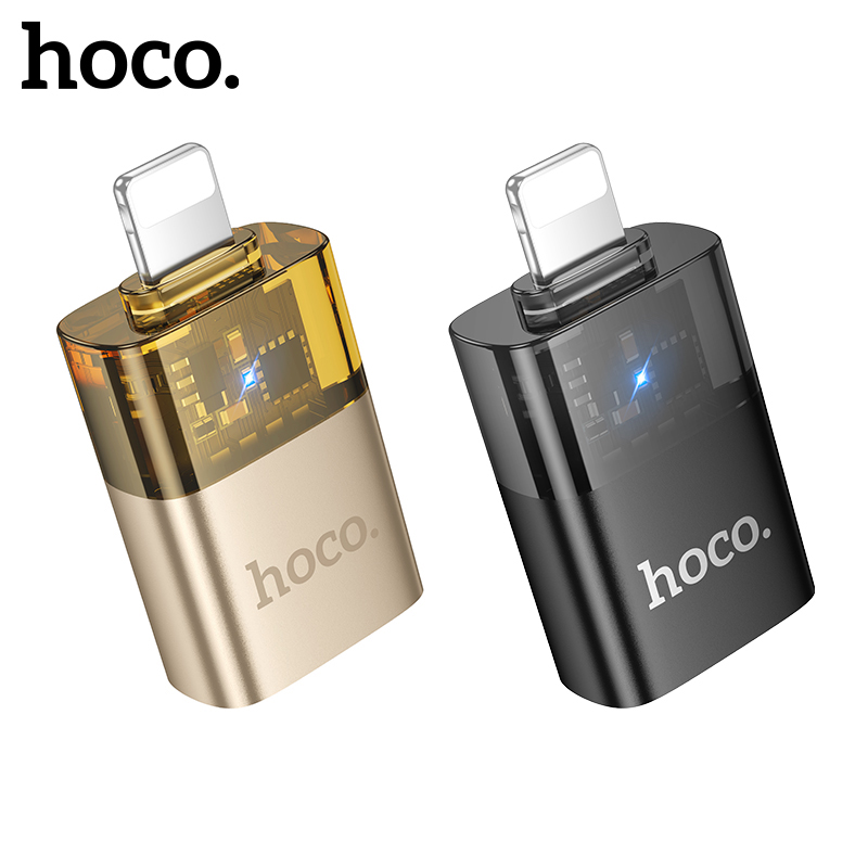 [24 Hours Ship]Hoco UA36 Ios To USB female OTG transparent adapter Apple Lightning OTG adapter for IP adapter for iPad ios for USB flash Drive adapte ราคา 180 บาท*ส่งฟรี