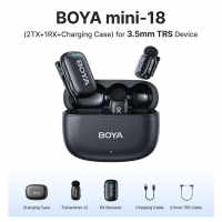 BOYA มินิไมโครโฟนไร้สาย Lavalier ไมโครโฟนยกเลิกเสียงรบกวนสำหรับ iPhone15/16 สมาร์ทโฟน Android ไมโครโฟนมินิอัลตร้าพร้อมการเปลี่ยนเสียง AI คลิปโลหะบนไมโครโฟนสำหรับ Vlogging TikTok ผู้สร้างเน
