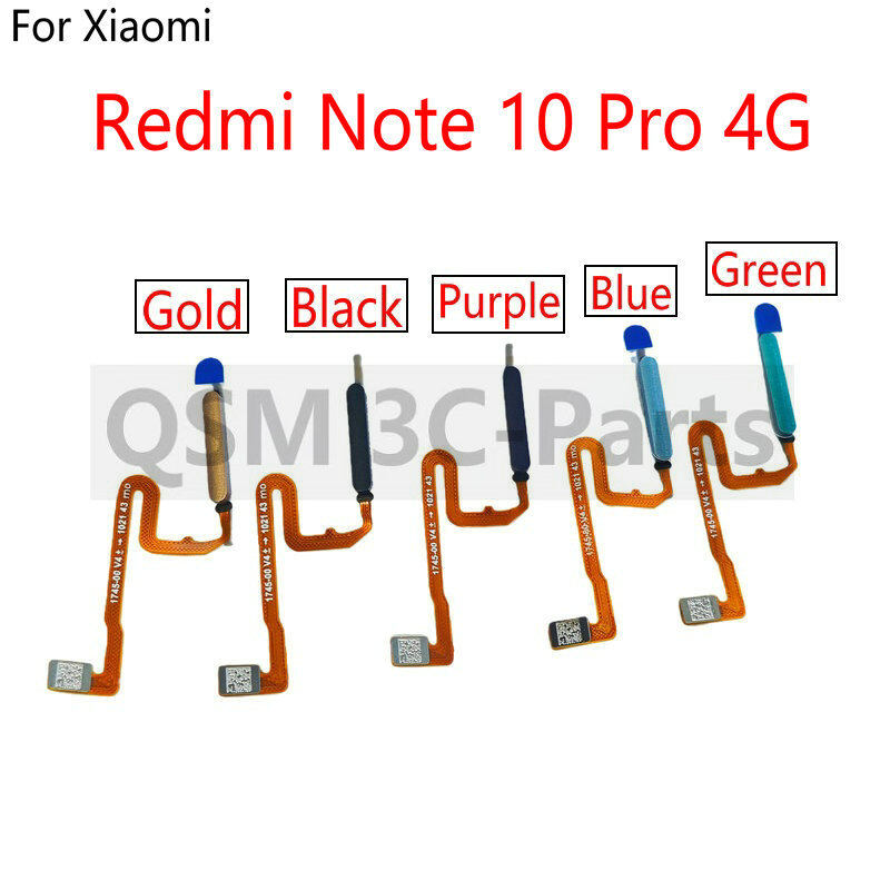 Điện Máy quét dấu vân tay nút home vân tay đơn phím trở về cảm biến Cáp dẻo cho Xiaomi Redmi Note 10pro 4G