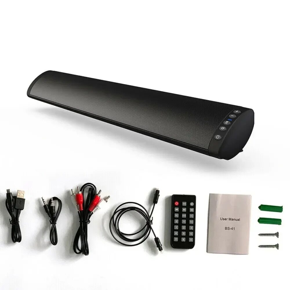 BS-39B Thanh Âm Thanh Không Dây 2.0 Kênh Với Điều Khiển Từ Xa Loa Stereo Soundbar Dành Cho Khách Sạn Gia Đình Với Bộ Sạc Không Dây