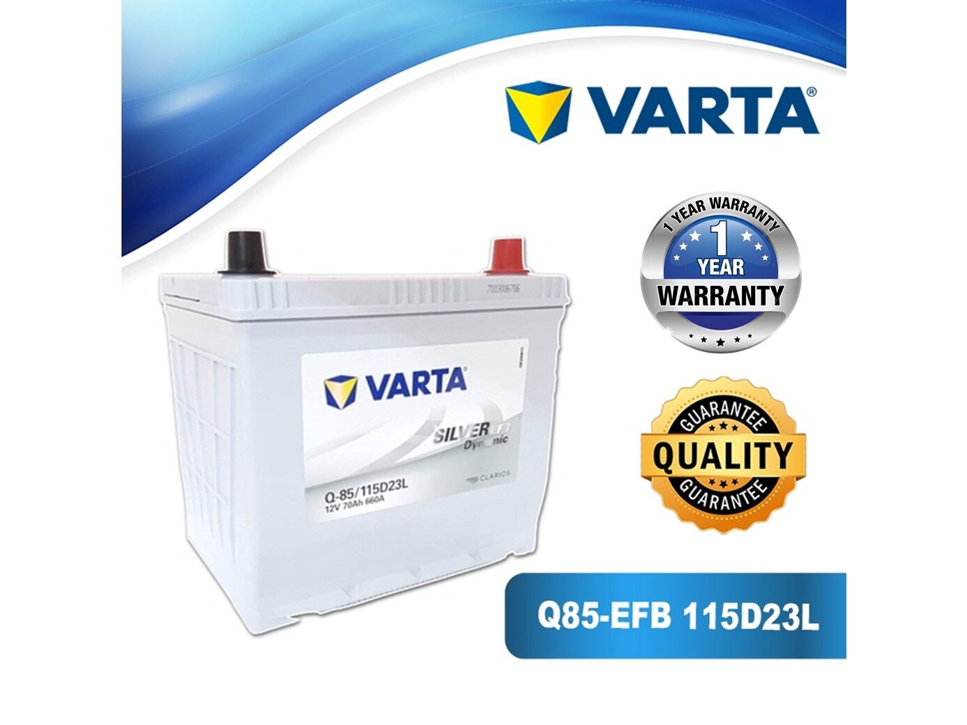 VARTA Q85 EFB 115D23L Silver Dynamic EFB Start Stop Car Battery