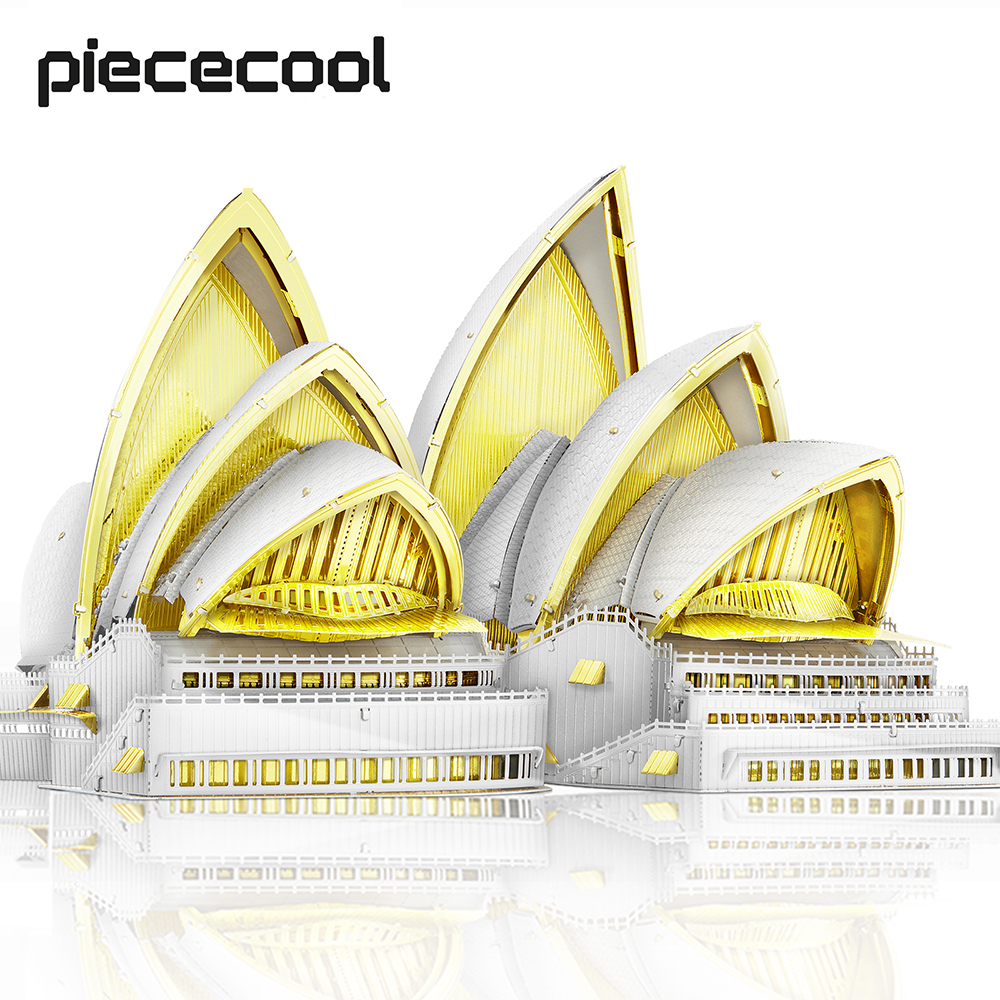 Piececool 3D Metal Puzzle Sydney Opera House Model Kits DIY Building Blocks Birthday Gifts for Adults Kids ราคา 849 บาท*ส่งฟรี