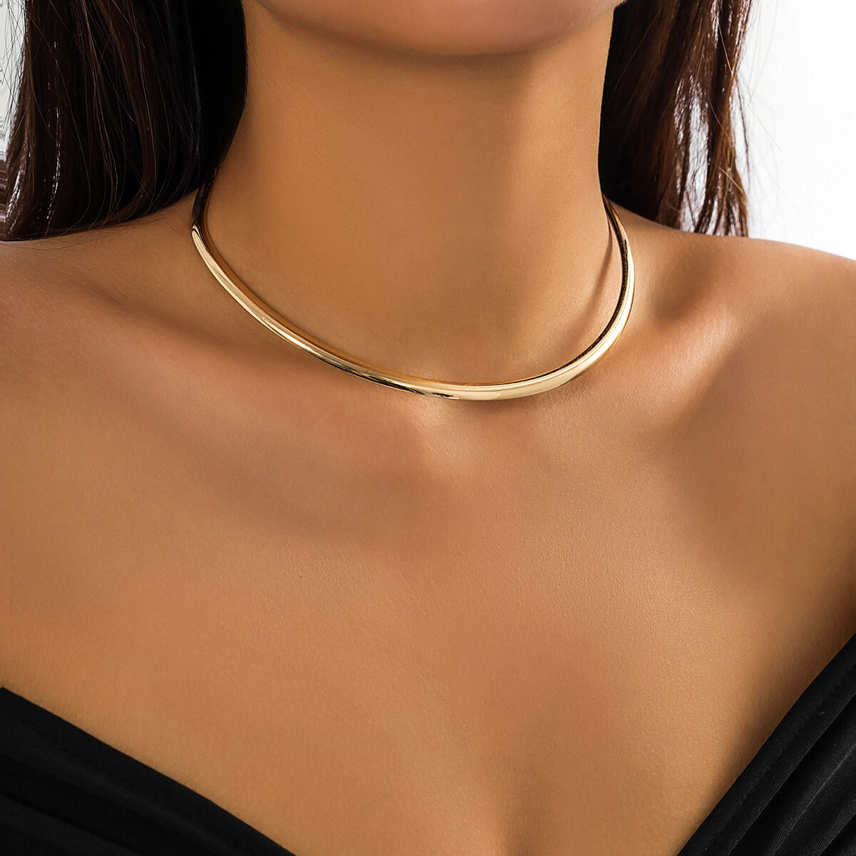 Minimalism kim loại trơn Vòng cổ dây đeo cổ thời trang vòng cổ nữ choker xu hướng trên cổ trang sức Tiệc Quà Tặng