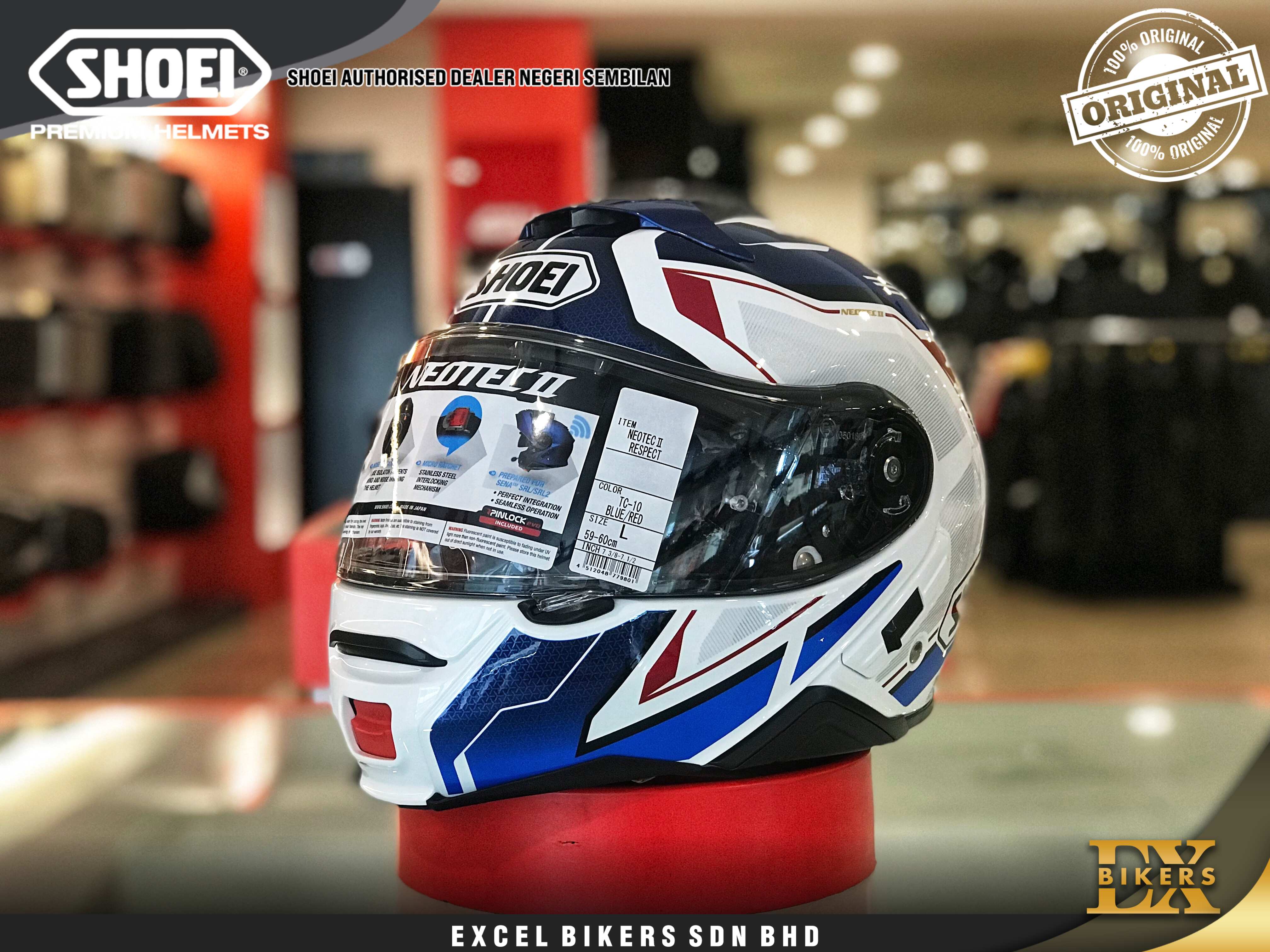 SHOEI NEOTEC 2 RESPECT (TC-10) /NEOTEC /NEO TEC II /MODULAR HELMET