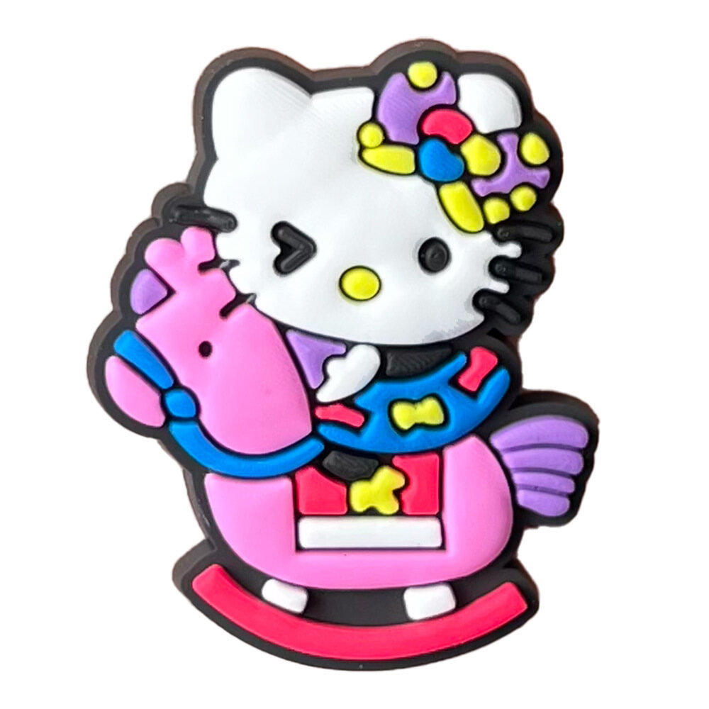 New 1PCS Cute Pink Cat DIY Hellokitty Shoe Charms PVC Decorate Sandals Buckle Accessories Pins For Girls Women Kids Birthday Lovely Gifts - 8