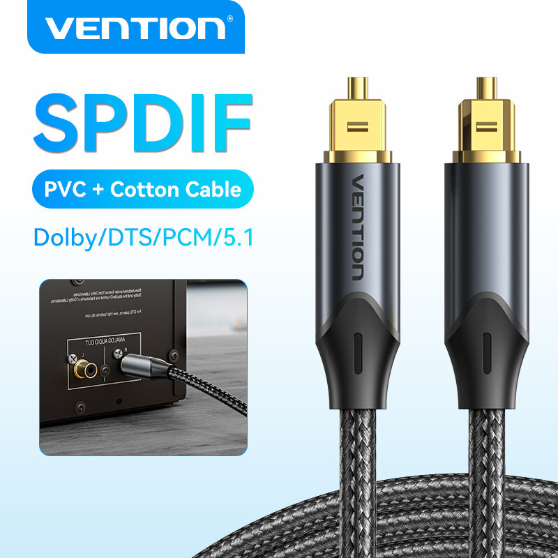Vention Cáp âm thanh quang sợi kỹ thuật số cho Blu-ray CD DVD Toslink SPDIF kỹ thuật số Dây cáp cho Xbox 360 PS4 Soundbar sợi cáp quang