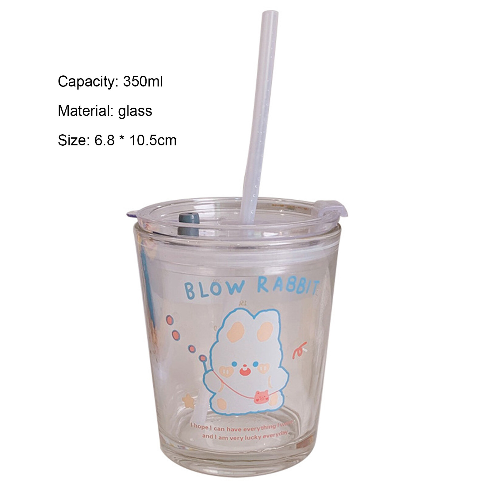 BlueH Cốc Uống Nước Cốc Có Ống Hút Uống Trà Sữa Cà Phê Dung Tích Lớn