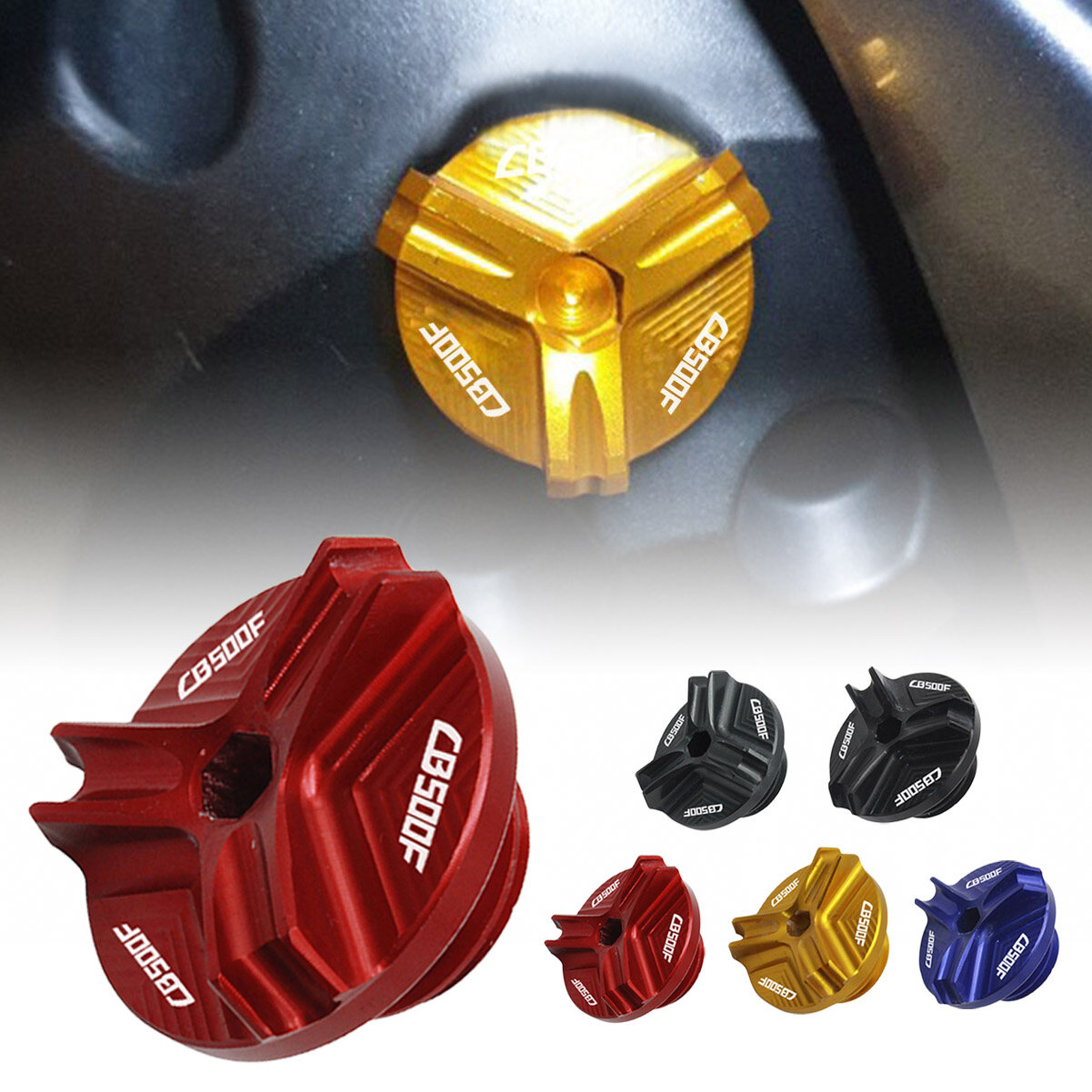 SEMSPEED For Honda CB500F CB 500 F 500F 2013-2021 CNC M20 Motorcycle Engine Oil Plug Filler Cap Bolts Screws Cover ราคา 395 บาท*ส่งฟรี