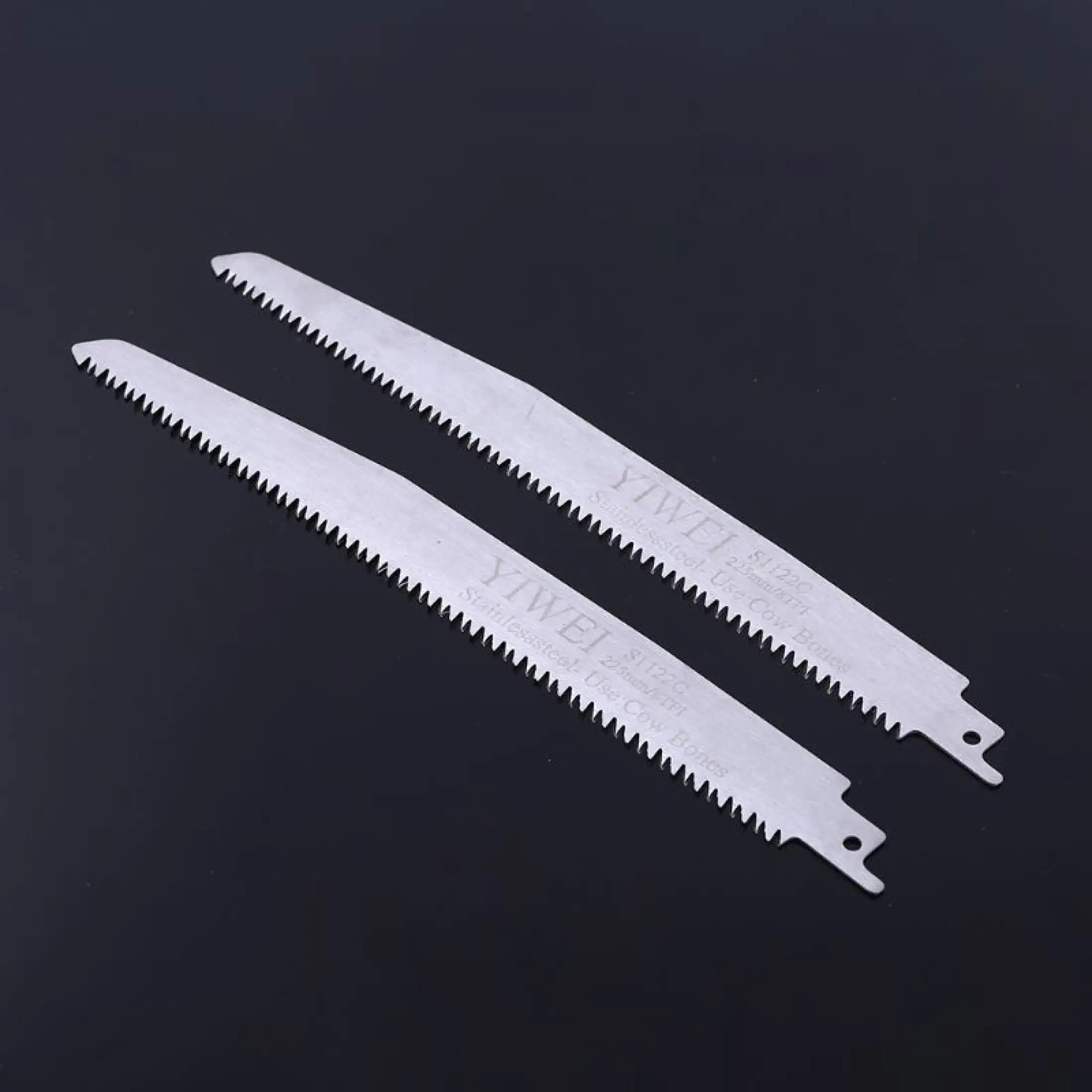 2 Pcs S1122C Stainless Steel Reciprocating Saw Blades For Cutting Bone Meat Wood